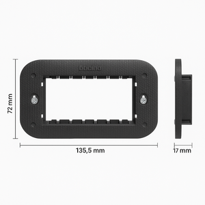 Bticino living now supporto con valva di protezione per placche modulari *** numero posti 4 moduli, confezione 1