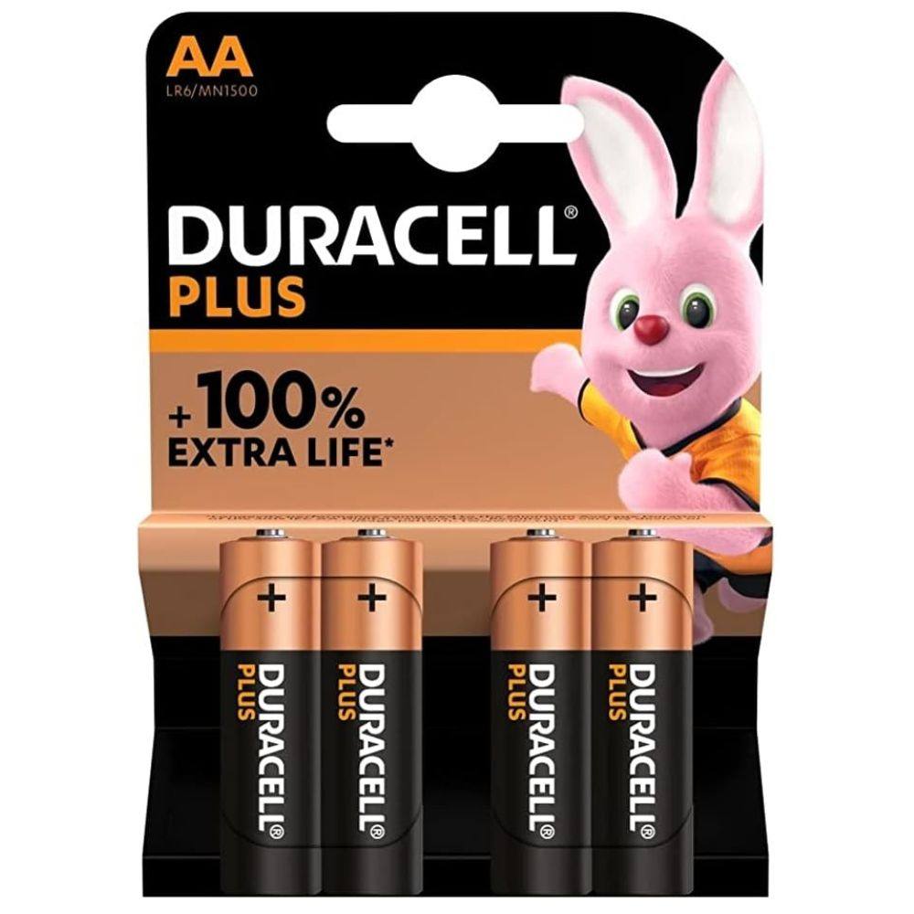 Duracell plus aa mn1500b4 batterie alcaline 1 5v confezione 4 pezzi