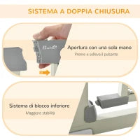 Cancellino per Cani Estensibile a Pressione con Chiusura Automatica, 75-103x76 cm, Grigio