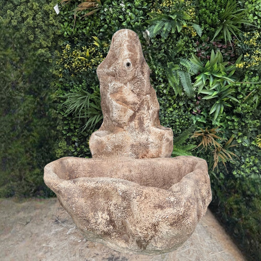 Fontana giardino calcestruzzo senza rubinetto l.78xp.80xh.95 cm modello pietra