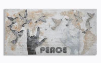 Dipinto Su Tela Peace Cm 120X3X60