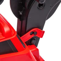 Ruspa Giocattolo con Volante e Benna di Scavo, in PP e Metallo, 100x43x48.5 cm, Rossa e Nera