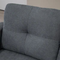 Divano ad Angolo 3 Posti, Chaise Longue Reversibile Sinistra o Destra, Soggiorno, Grande Comfort, Schienale Trapuntato, Grigio