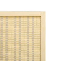 Paravento da Interno a 4 Ante Pieghevole Altezza 180cm, Legno e Bambù Stile Boho, Colore Naturale