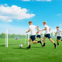 Porta da Calcio da Esterno in Metallo con Bersaglio e Pali in Tessuto Oxford, 186x62x123 cm, Bianca