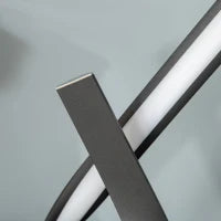 Lampada da Tavolo dal Design Contemporaneo a Spirale, LED Bianco Caldo, Alluminio, 21L x 15l x 43H cm, Nero