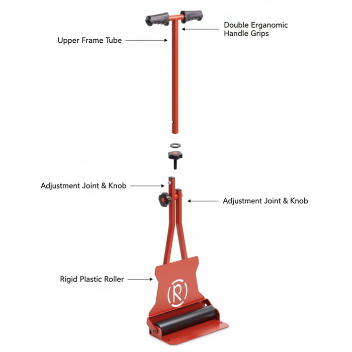 Rullo pressaguaina manico doppia impugnatura altezza regolabile