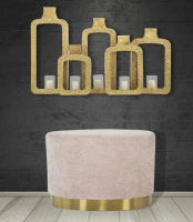 Puff Goldy Ovale Grande Rosa Cm 60X40X40