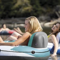 56825EU - Ciambellona River Run Rosso Fuoco Con Rete Cm 135