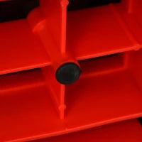 Step Fitness per Aerobica con Altezza Regolabile 10-15 cm, 68x29cm Nero e Rosso