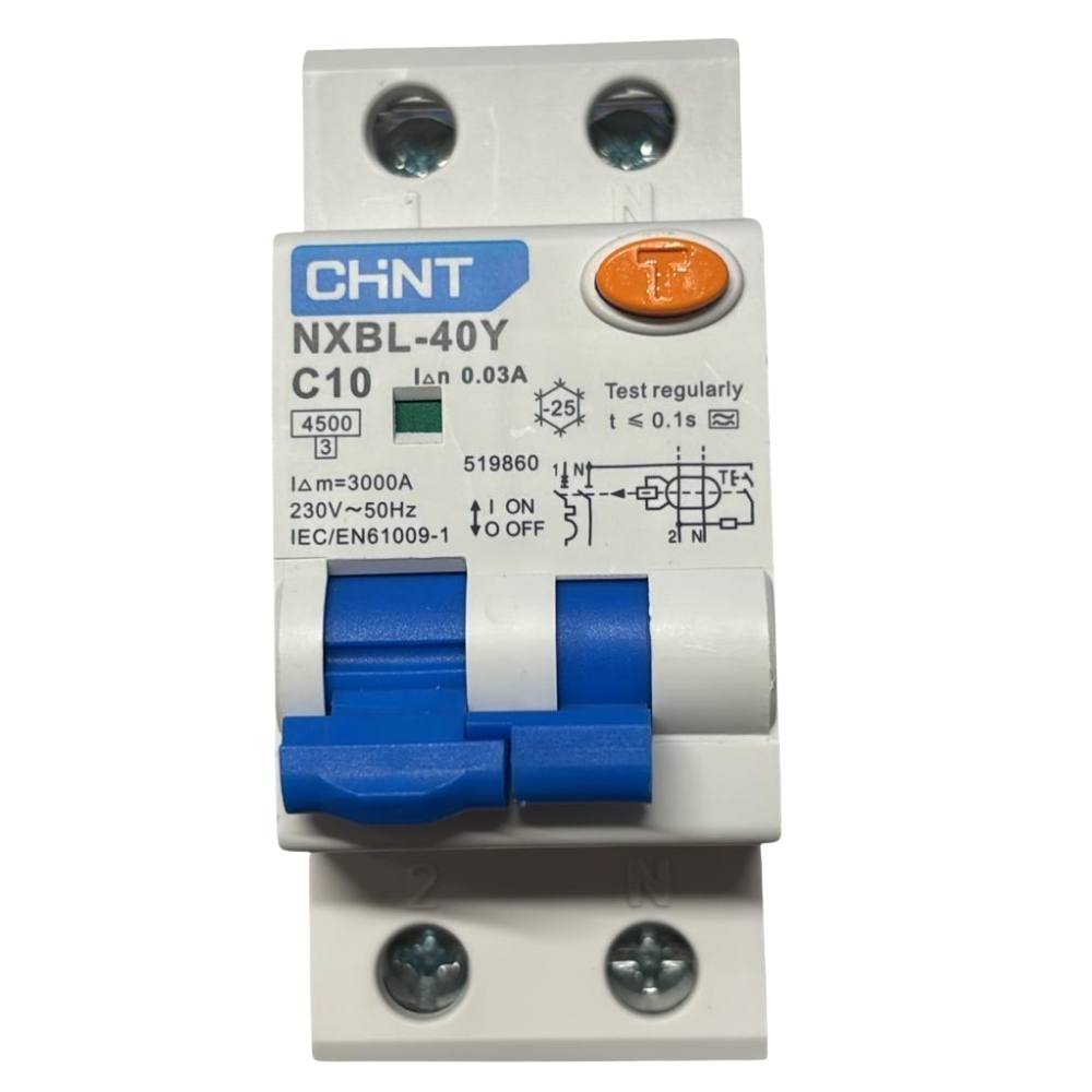 Chint 519860 nxbl40y c10 1p+n 6a 30ma 4,5ka interruttore magnetotermico