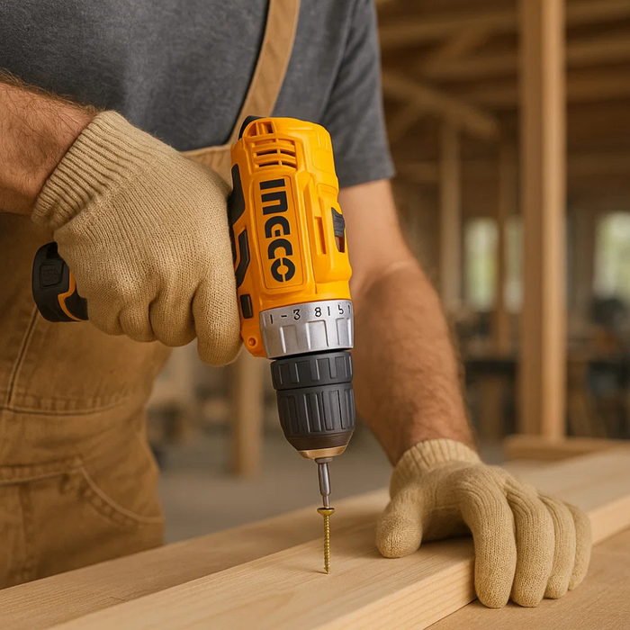 Trapano a batteria 20v inclusa batteria 2ah caricabatterie foratura ingco