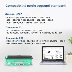 Tamburo compatibile per brother dr-1050 – durata fino a 10.000 pagine