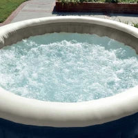 28486EX - Spa Bubble Blue Cm 180X66, 4 Posti, Con Pompa, Riscaldatore, 100 Getti, Telo Copertura, Dispenser Di Cloro