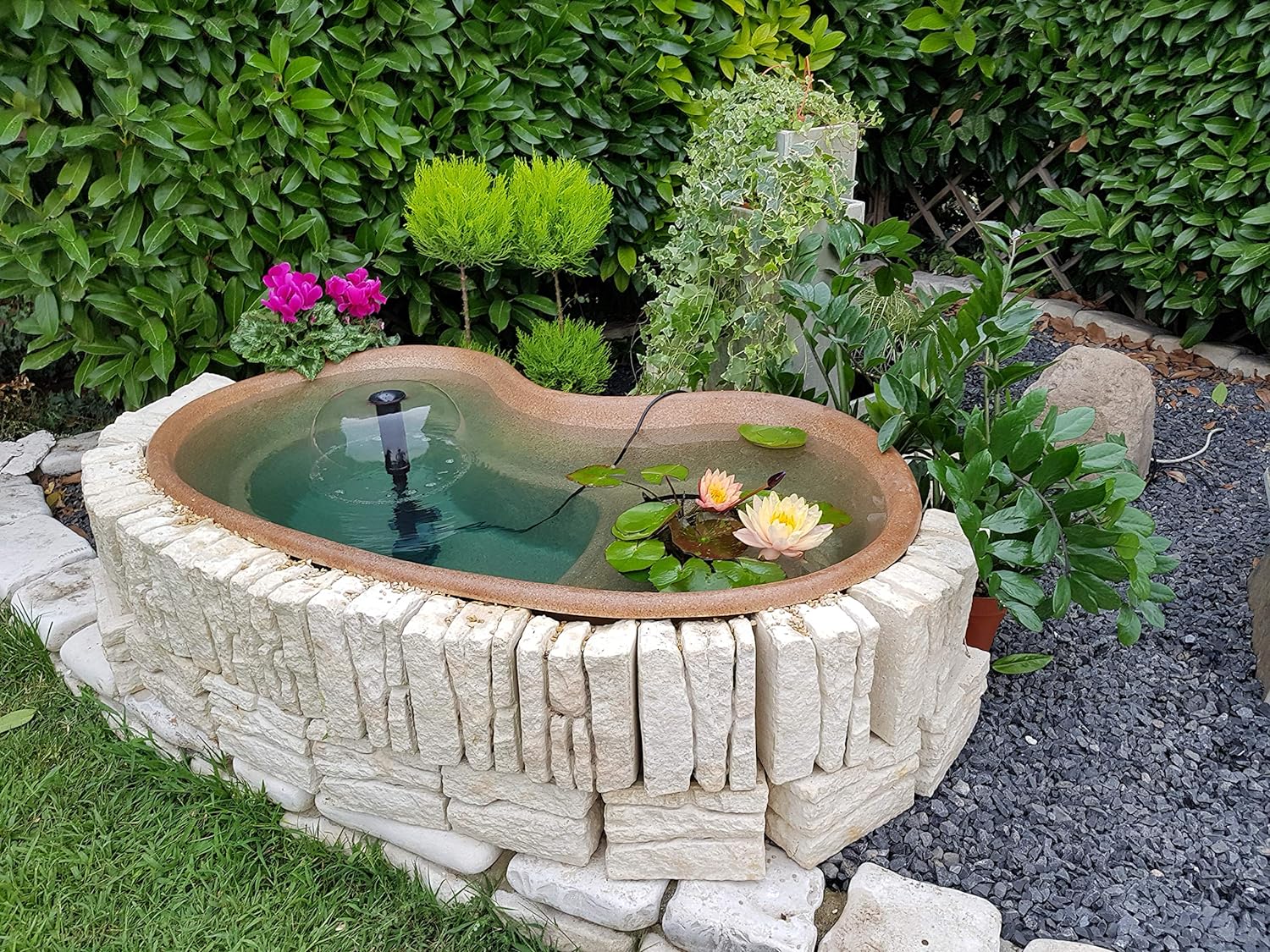 Laghetto da giardino in vetroresina polinesia 140x80x45 litri 200