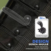 Tappeto Elastico per Bambini con Ingresso a Cerniera e Pali Imbottiti, in Acciaio, PP e EPE, Ø163.5x190 cm, Rosa