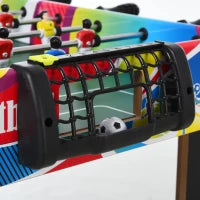 Calcio Balilla con 2 Tabelloni Segnapunti, in Legno, Acciaio Inox e Plastica, 86.5x43.5x63 cm, Multicolore