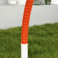 Set Agility Dog 4 Pezzi con 4 Picchetti e Borsa da Trasporto, in PE e ABS, 89x69x99 cm, Bianco e Arancione