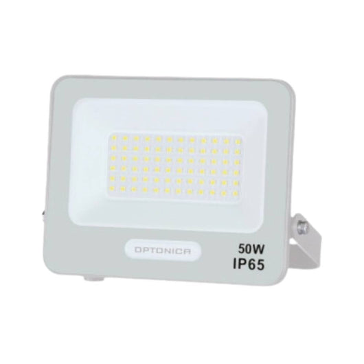 Optonica proiettore led smd ip65 50w corpo bianco con cavo 15 cm incluso *** temperatura colore lampada 4000k bianco ...