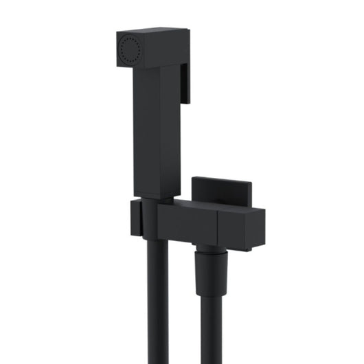 Idroscopino wc doccetta ottone portatile shutoff monogetto con leva ogomondo kit *** finitura- nero quadro, confezione 1