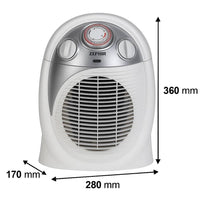 Termoventilatore zephir termocomfort plus 2000w compatto e sicuro