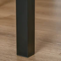 homcom Set Tavolo da Pranzo con 2 Sedie per Casa e Cucina, Metallo e Legno