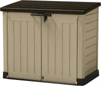 Porta Attrezzi da Giardino Store-It-Out Max, 1200L, Effetto Legno, Beige, 145,5x82x125H cm