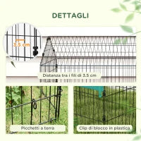 Gabbia per Conigli da Esterno e Interno a Casetta con Tettuccio, 220x85x103cm, Verde