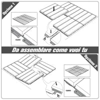 Set 9 Mattonelle a Incastro per Terrazzo, Piastrelle per Pavimenti, Piastrelle per Esterno in PP Antiscivolo, Area: 0.81 mq, 30x30x2cm, Nero