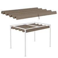 Tettuccio di Ricambio per Pergola, Tela di Ricambio con Protezione Solare Anti-UV per Pergola da 3 x 2 m, Marrone