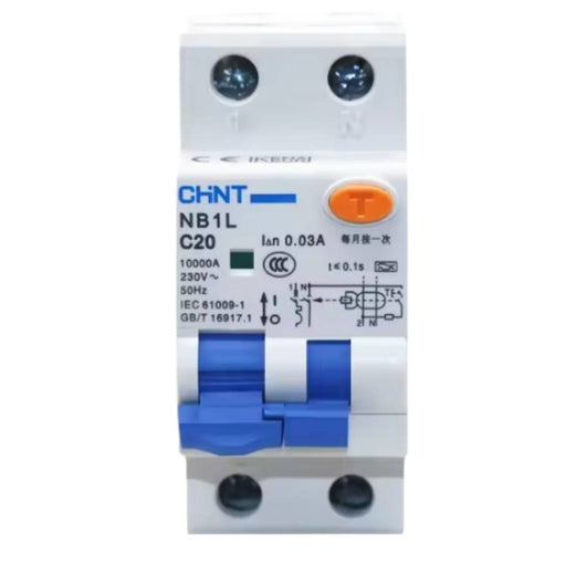 Chint serie nb1l1 interruttore magnetotermico differenziale 1p+n alta protezione *** ampere 20 ampere, confezione 1