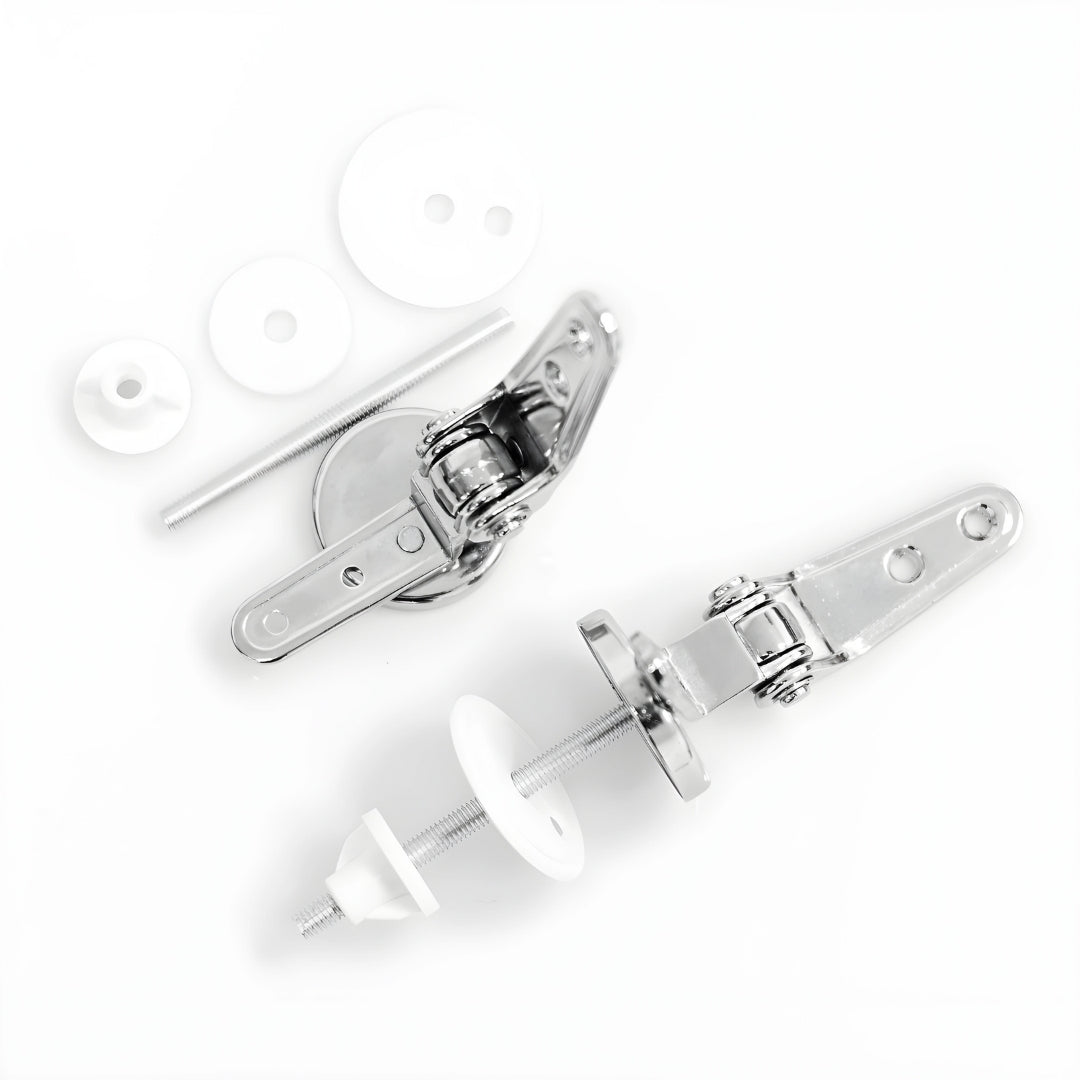 Cerniere cromate per sedile copri wc con kit di fissaggio ogomondo *** confezione 1