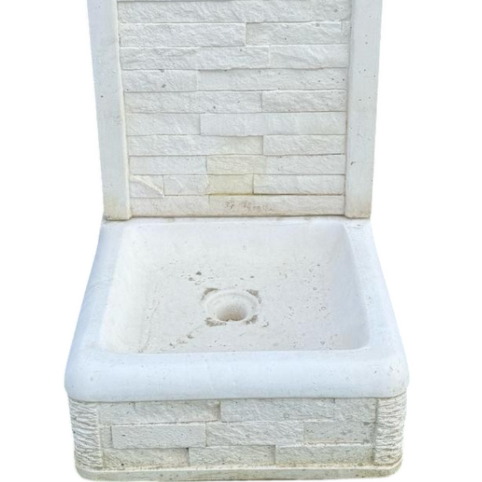 Fontana giardino calcestruzzo senza rubinetto 40 x 40 x h 90cm serie muraglietto
