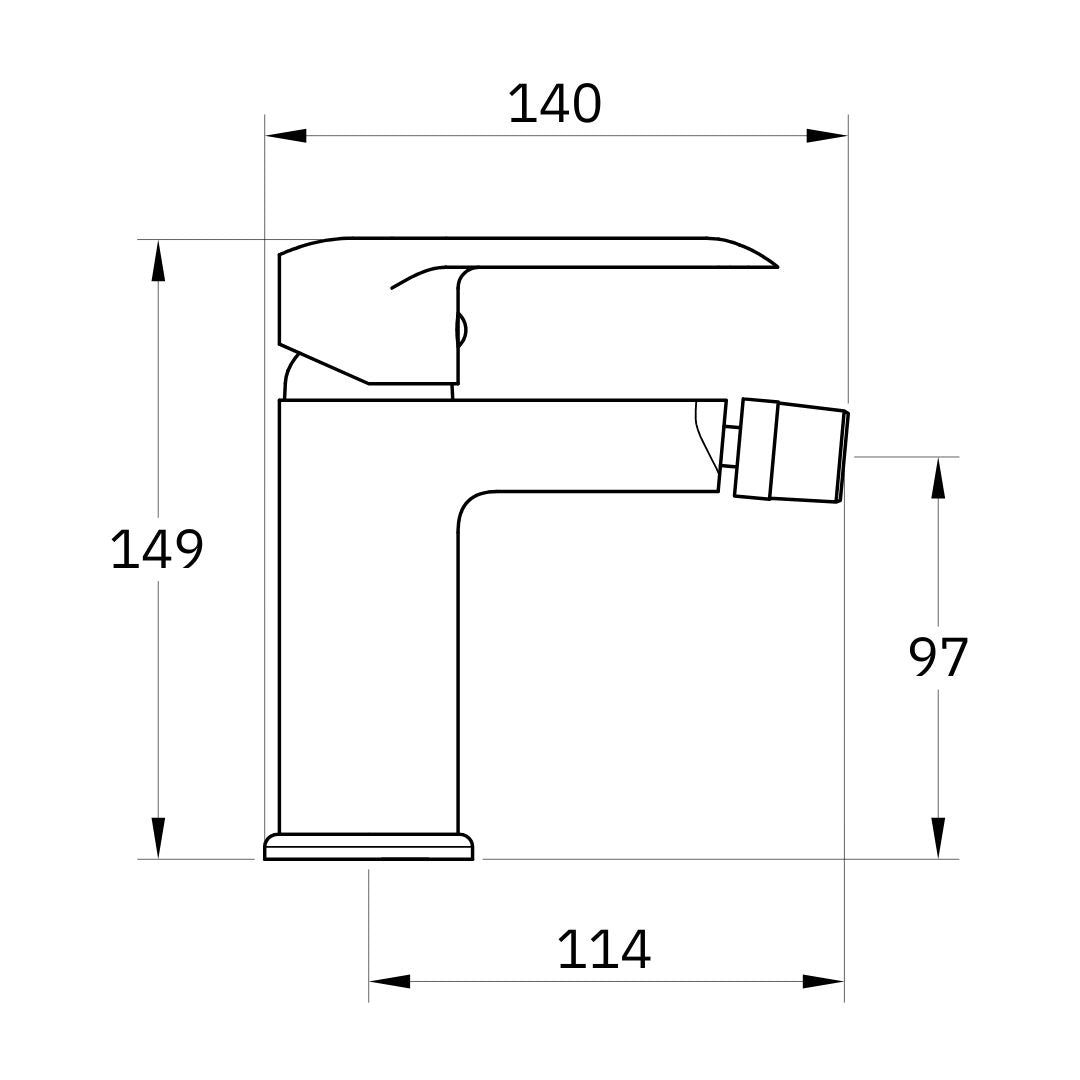 Tris rubinetti miscelatori bidet lavabo doccia ad incasso linea puma nero opaco