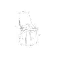 PAZZO DESIGN Sedia Cinzia set da 4 sedie Grigio