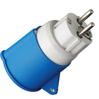 Ecova 20555 adattatore industriale con spina schuko e presa cee 2p+t 16a