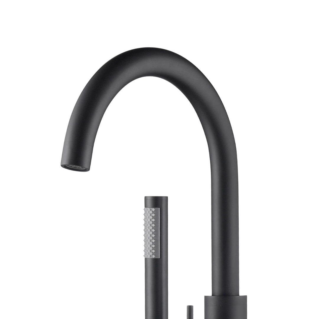 Ogomondo miscelatore a pavimento per vasca freestanding black mumbai in ottone *** finitura- nero opaco, confezione 1