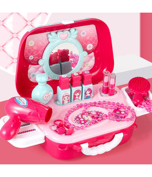 Valigetta Beauty Specchio Giocattolo Bambini 17 Accessori Bellezza Con Tracolla         