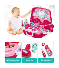 Beauty Set Con Specchio Valigetta Giocattolo Accessori Bellezza Con Ruote         