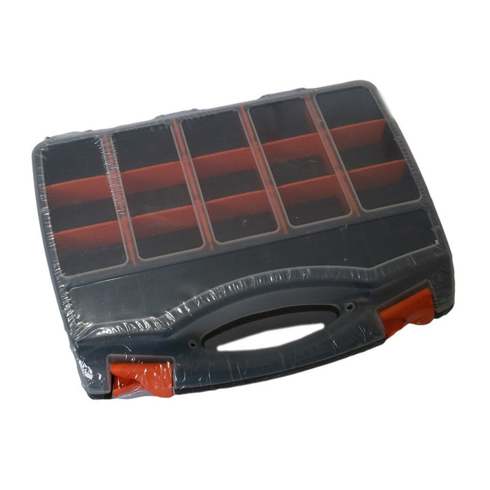 Trade Shop - Valigetta Cassetta Porta Attrezzi E Minuteria Organizer 37x30x8 Cm 31 Scomparti -