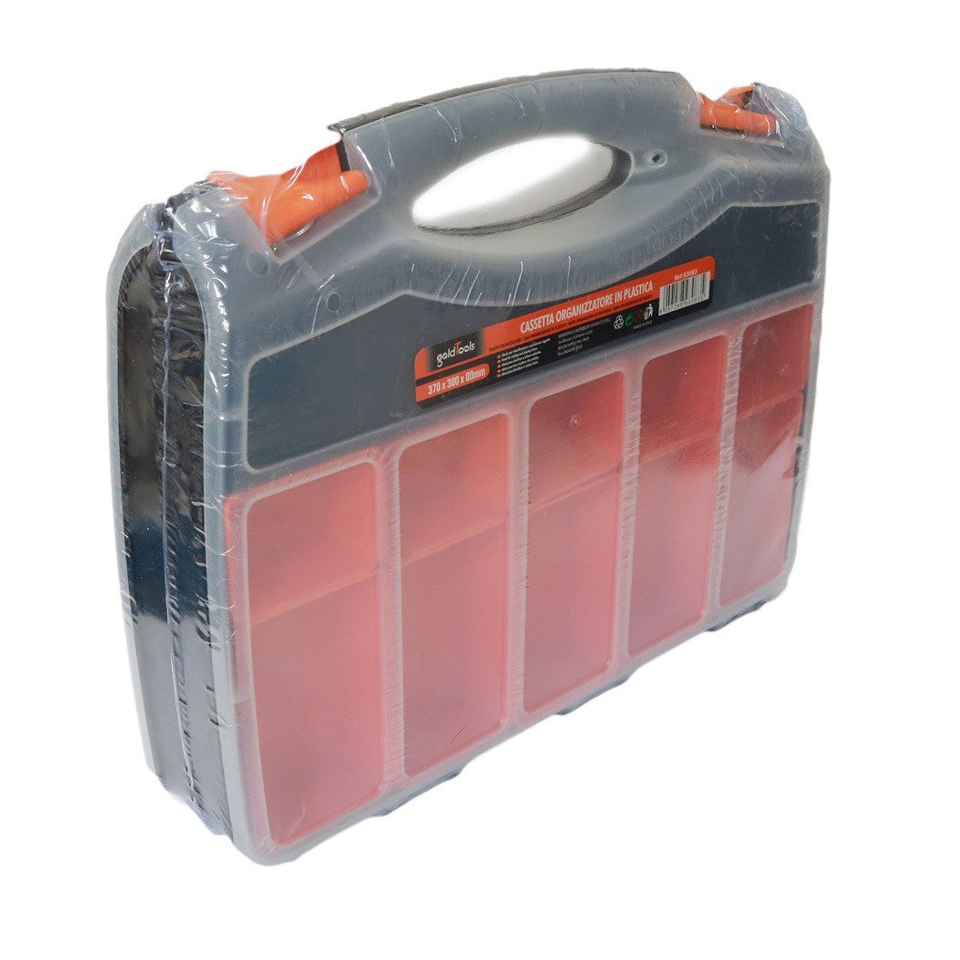 Trade Shop - Valigetta Cassetta Porta Attrezzi E Minuteria Organizer 37x30x8 Cm 31 Scomparti -