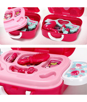 Valigetta Centro Bellezza Fashion Per Bambine Giocattolo Con Accessori Portatile         