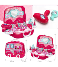 Valigetta Centro Bellezza Fashion Per Bambine Giocattolo Con Accessori Portatile         