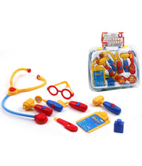 Valigetta Del Dottore Con Stetoscopio Strumenti Medicali Accessori Gioco Bambini         