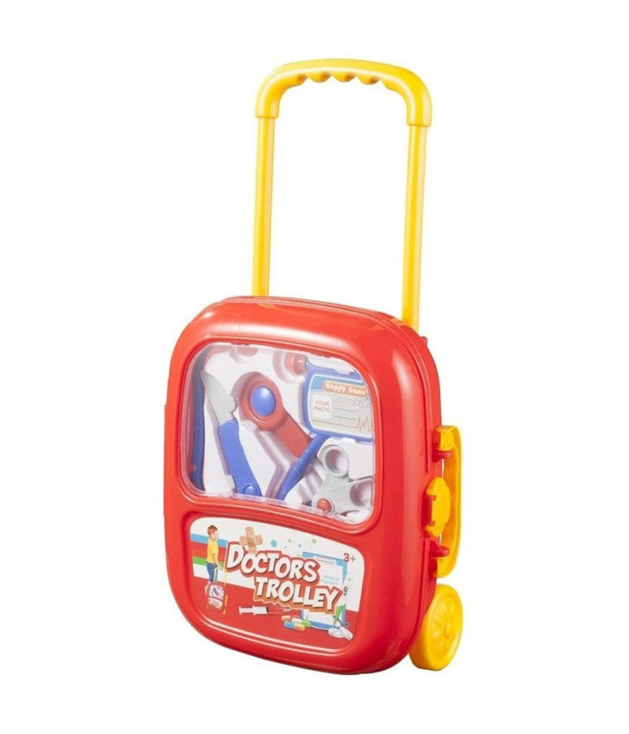 Valigetta Trolley Dottoressa Giocattolo Bambini Accessori Forbici Stetoscopio         