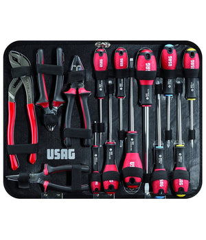 Valigia Con Set Kit Assortimento Utensili X Manutenzione Usag 002 Jm 183 Pezzi         