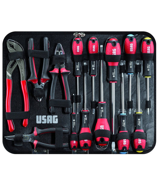 Valigia Con Set Kit Assortimento Utensili X Manutenzione Usag 002 Jm 183 Pezzi         