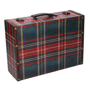 Valigia ecopelle 1-3 scozzese rettangolare cm40x30h14