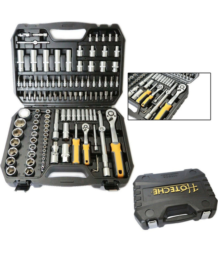 Valigia Set Chiavi A Bussola 110 Pz 1/2" 1/4" Chiavi A Cricchetto Reversibili         