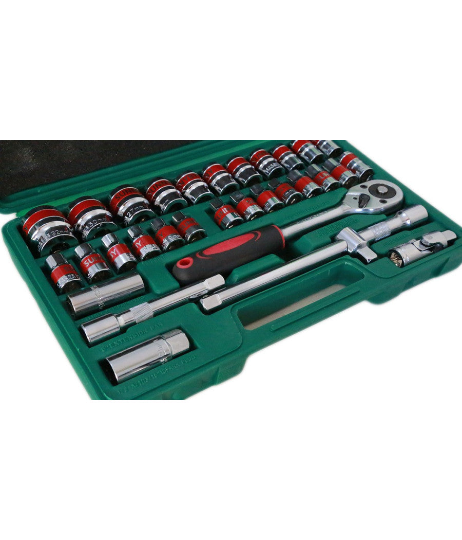 Valigia Set Chiavi A Bussola 32 Pezzi Vanadium Con Cricchetto 32 Pz Vanadium         